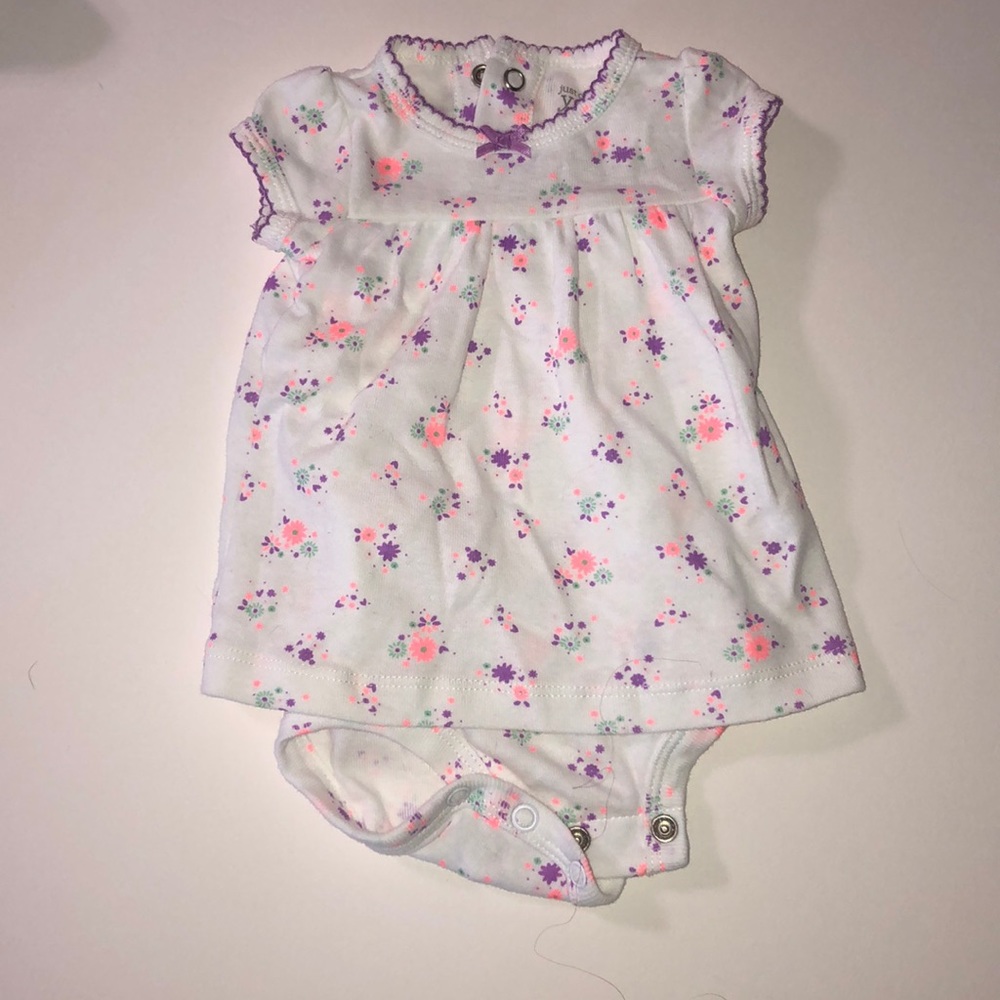 One piece dress with attached bottom
